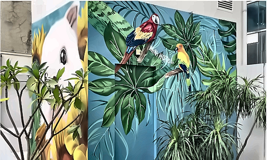 Outdoor Wall Printing Project Display